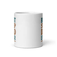 White mug with partial humorous text visible
