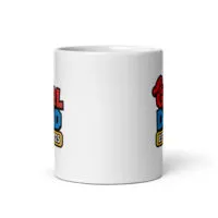 White mug with colorful 'Cool Dad' logo