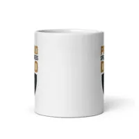White mug with partial text design