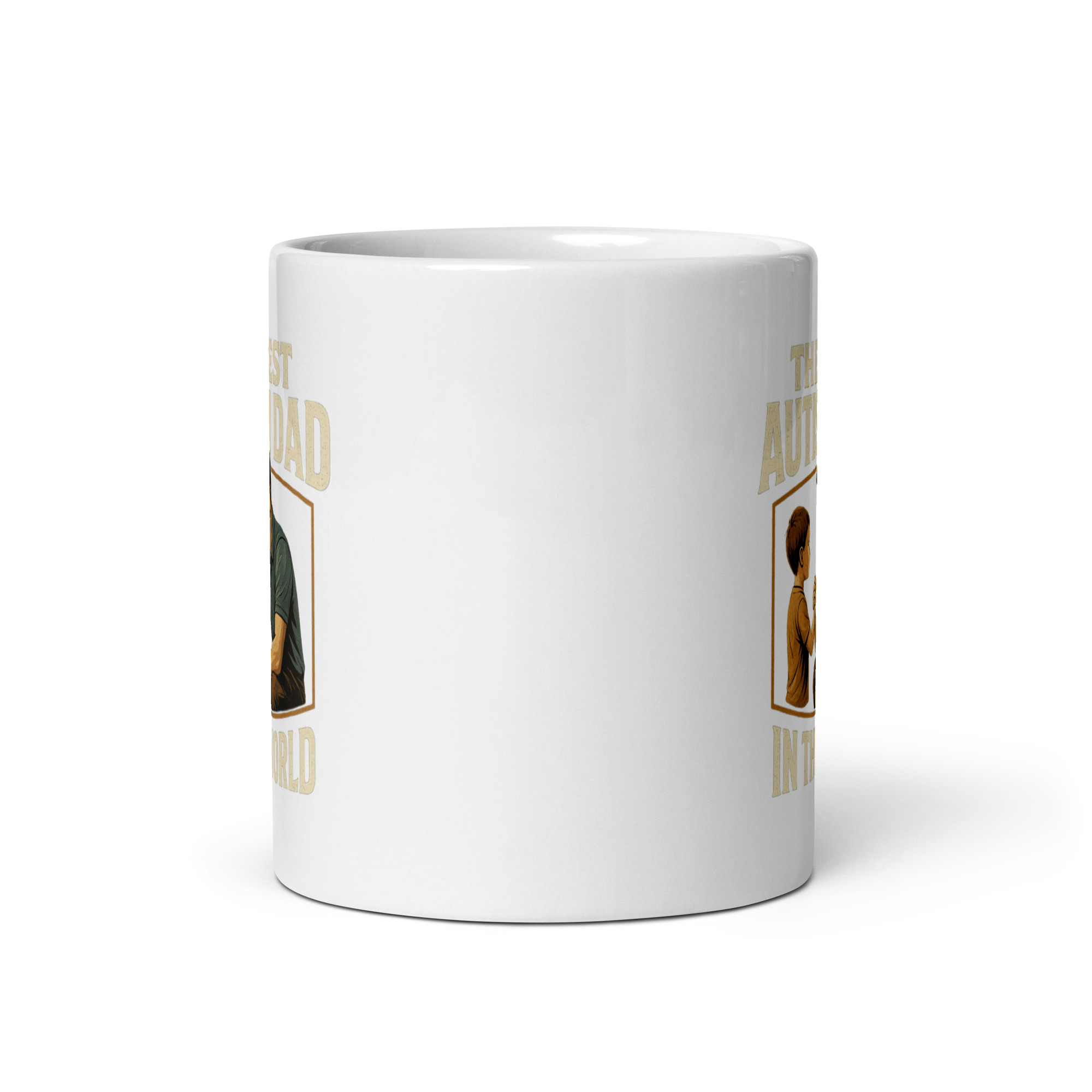 white-glossy-mug-white-11-oz-front-view-68f87451693ea.jpg Best Autism Dad in the World Ceramic Mug - Image 3