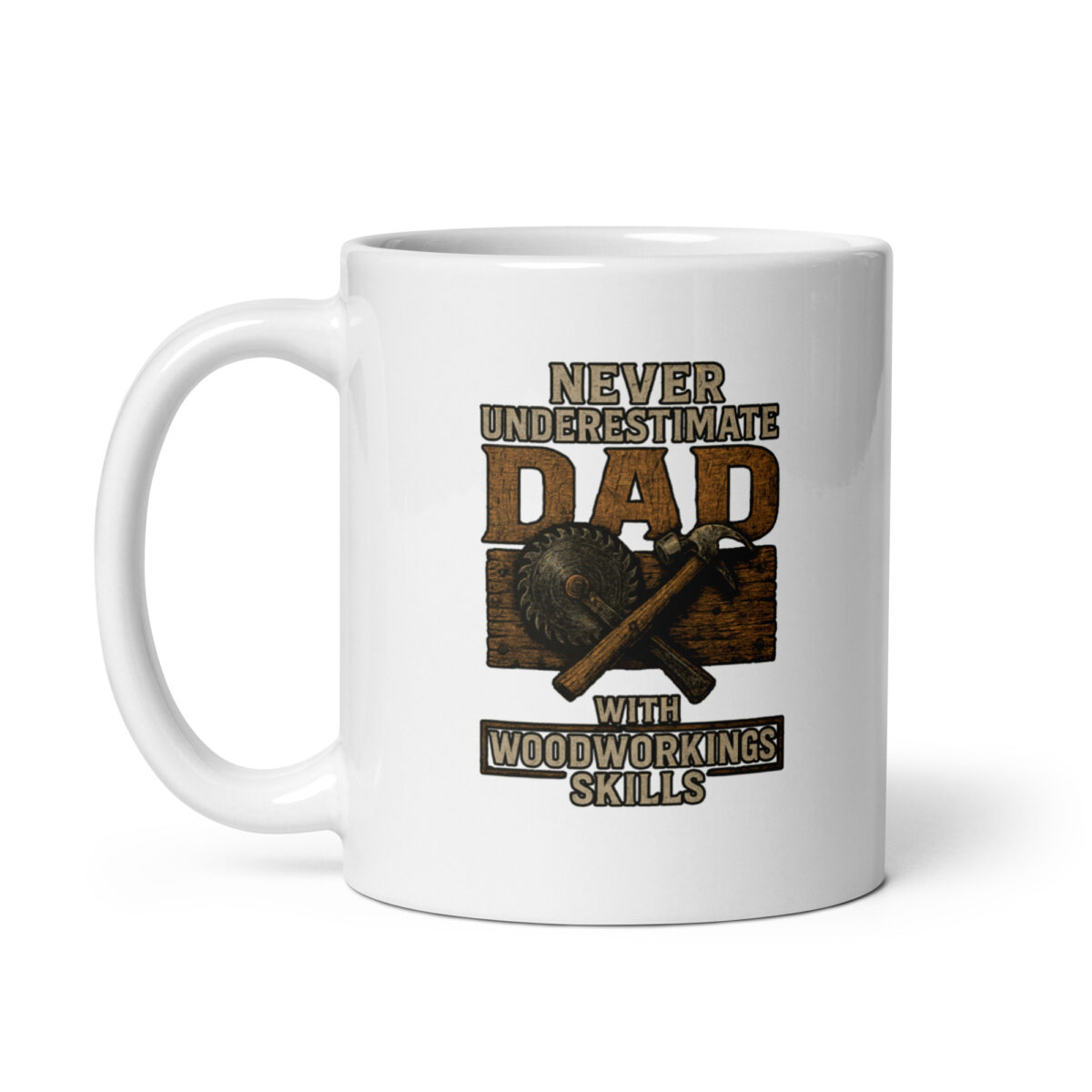 Never Underestimate Dad Ceramic Mug - Image 2