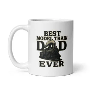 Mug with 'Best Model Train Dad Ever' design