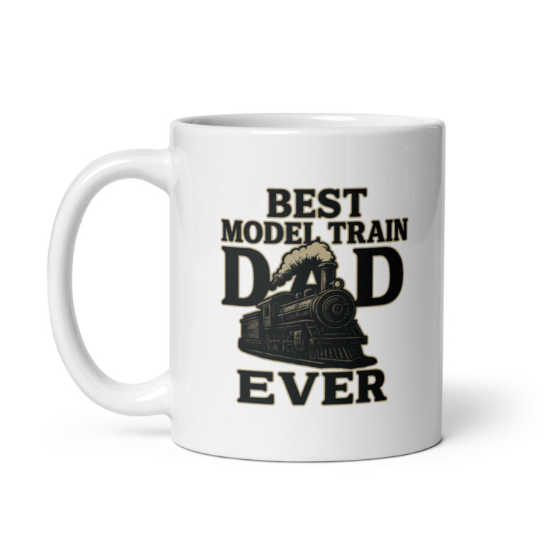 Mug with 'Best Model Train Dad Ever' design