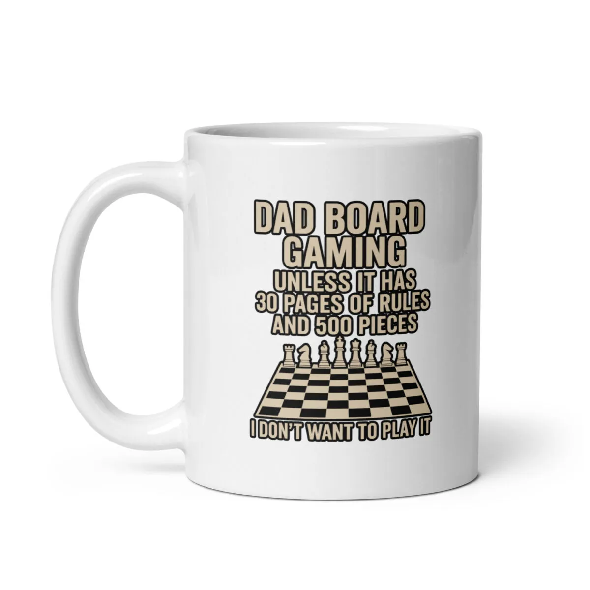 Coffee mug with gaming joke design.