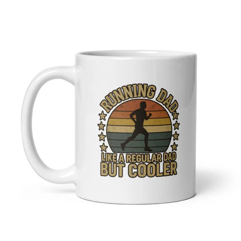 Running dad mug with vintage design