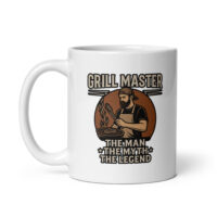 Grill Master mug with chef illustration and slogan.