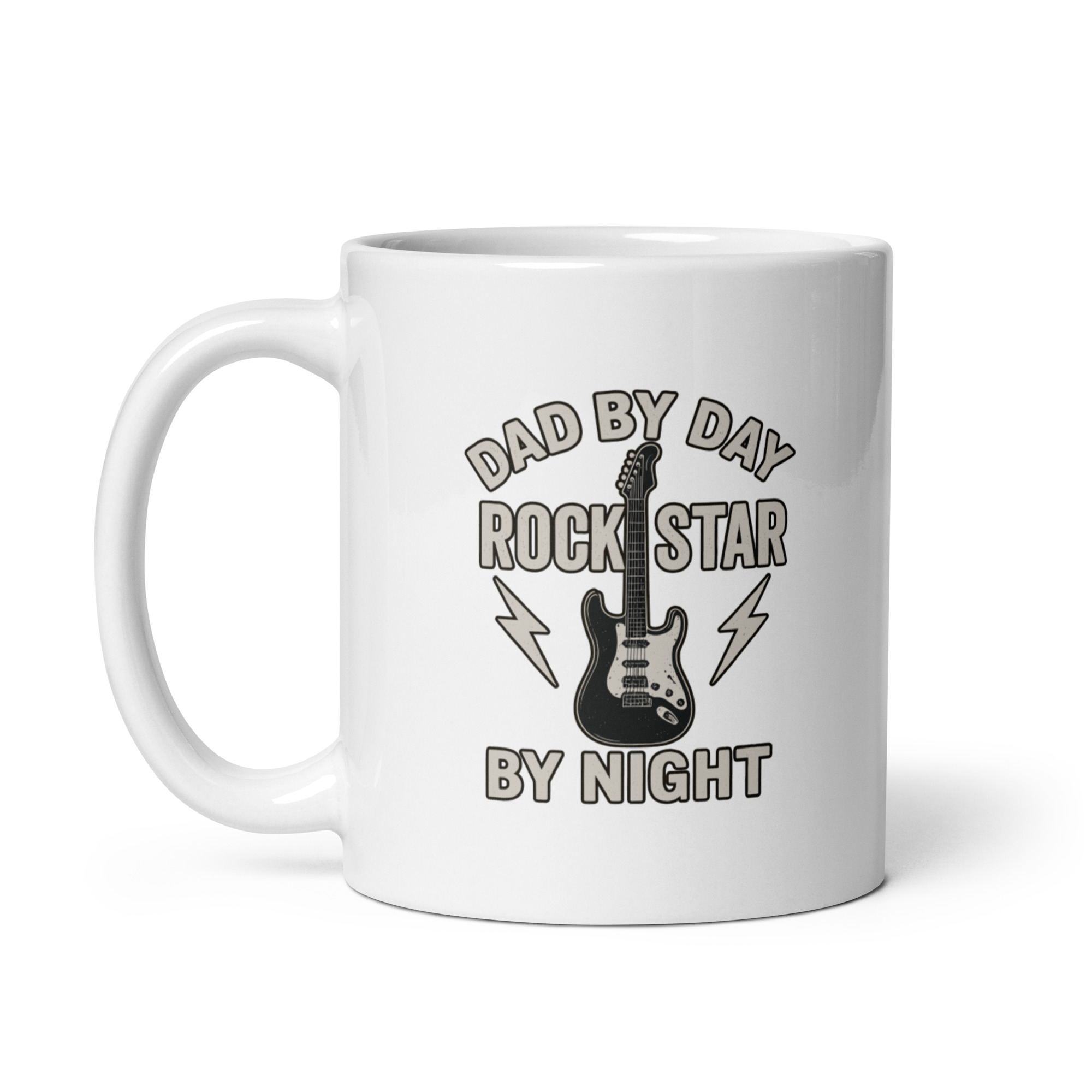 white-glossy-mug-white-11-oz-handle-on-left-68f1dc0fa840f.jpg Guitar-themed mug: 'Dad by day, rock star by night'