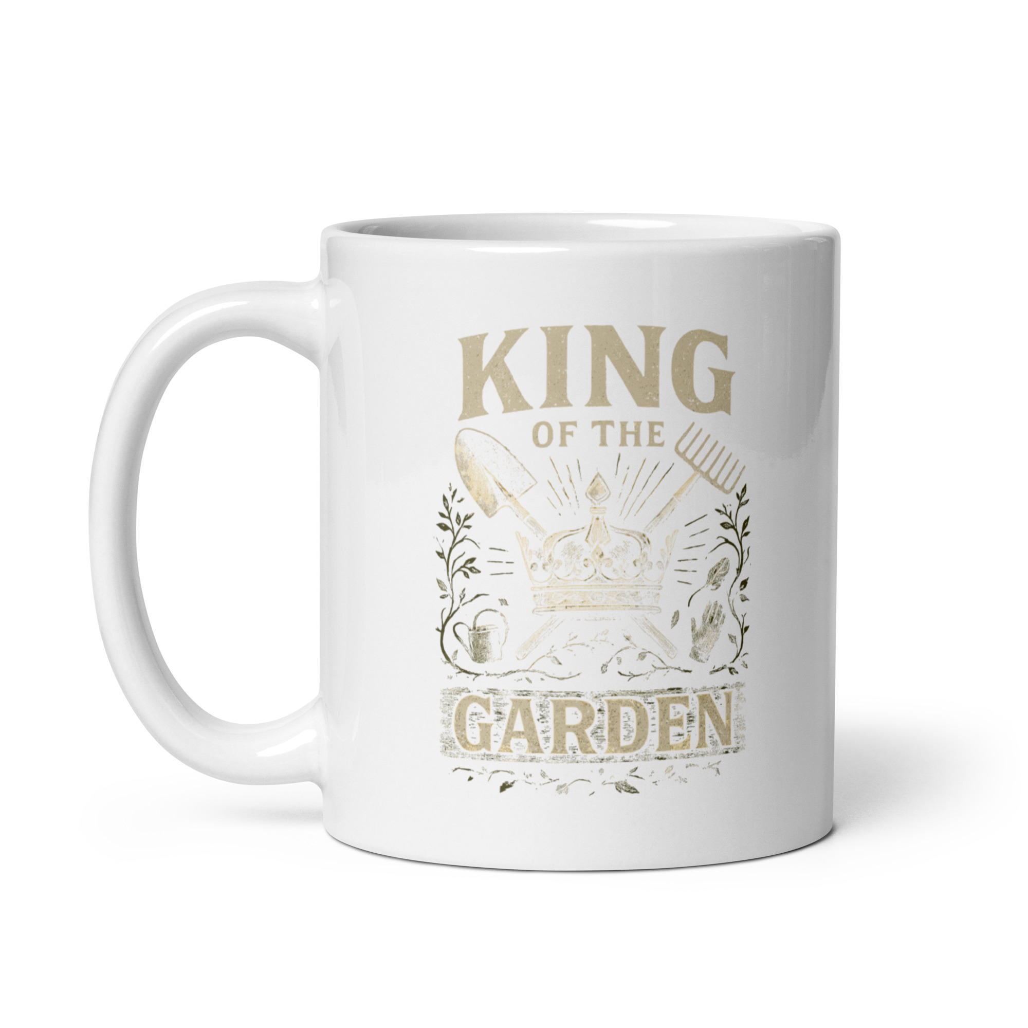 white-glossy-mug-white-11-oz-handle-on-left-68f1f20523cd1.jpg White mug with 'King of the Garden' design