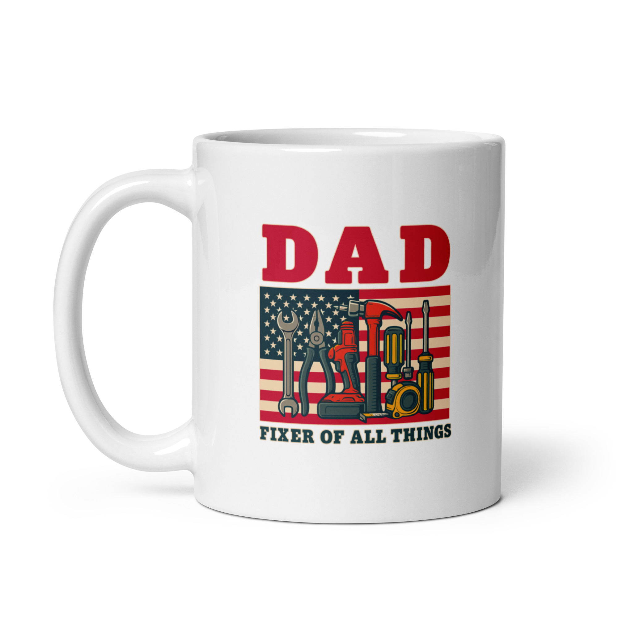 white-glossy-mug-white-11-oz-handle-on-left-68f20af9c9d60.jpg Dad-themed mug with tools illustration.