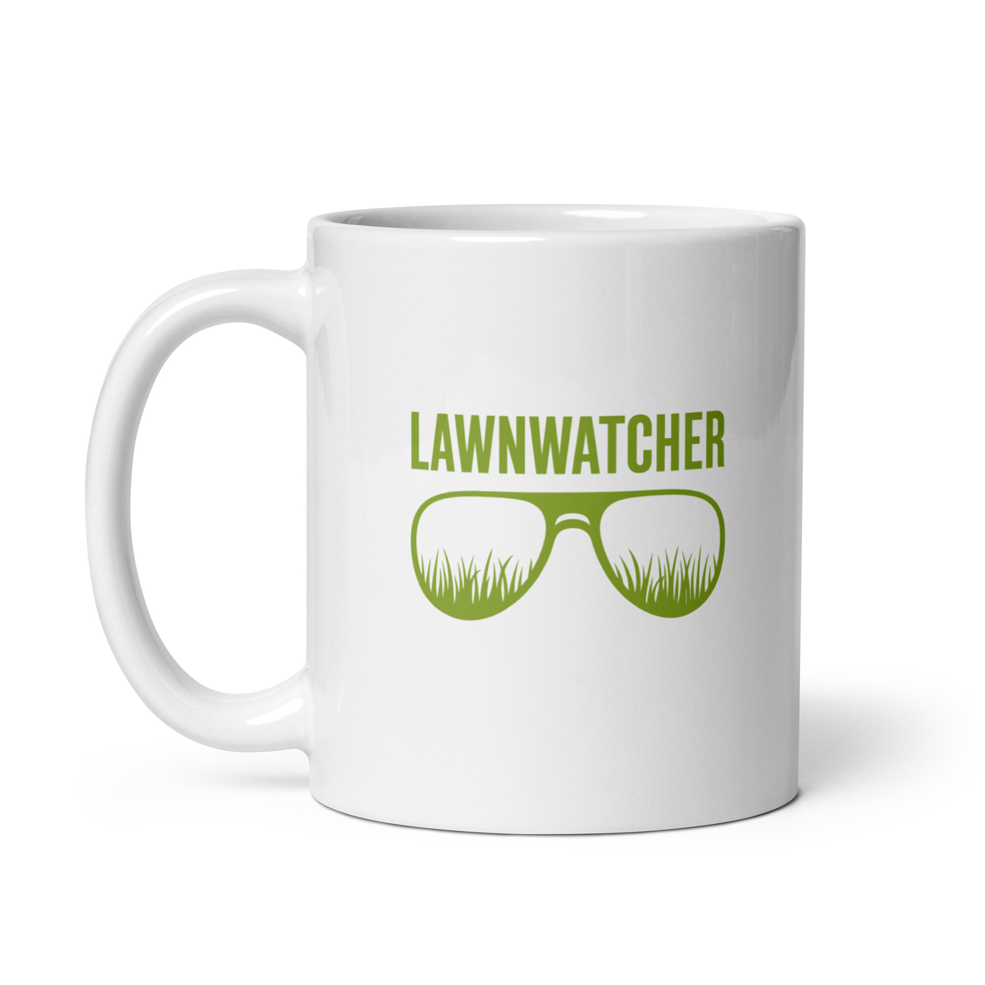 white-glossy-mug-white-11-oz-handle-on-left-68f6162b9b464.jpg White mug with Lawnwatcher logo design.