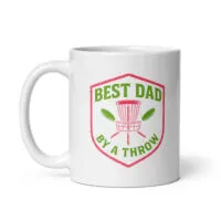 Disc golf themed 'Best Dad' coffee mug