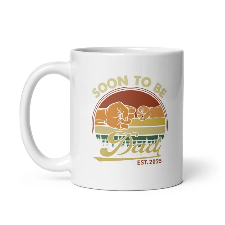 Soon to be dad mug, fists design, est. 2025
