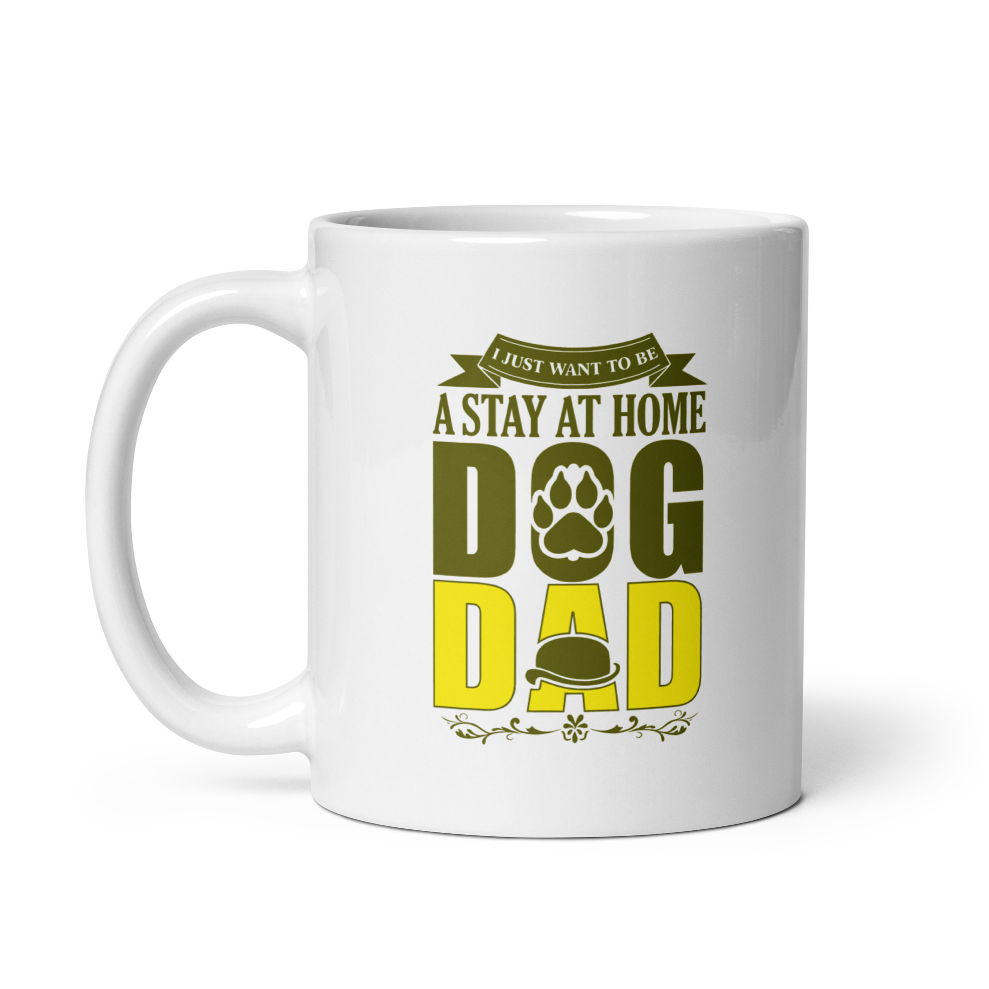 white-glossy-mug-white-11-oz-handle-on-left-68f71fc292974.jpg Mug with 'stay at home dog dad' design.
