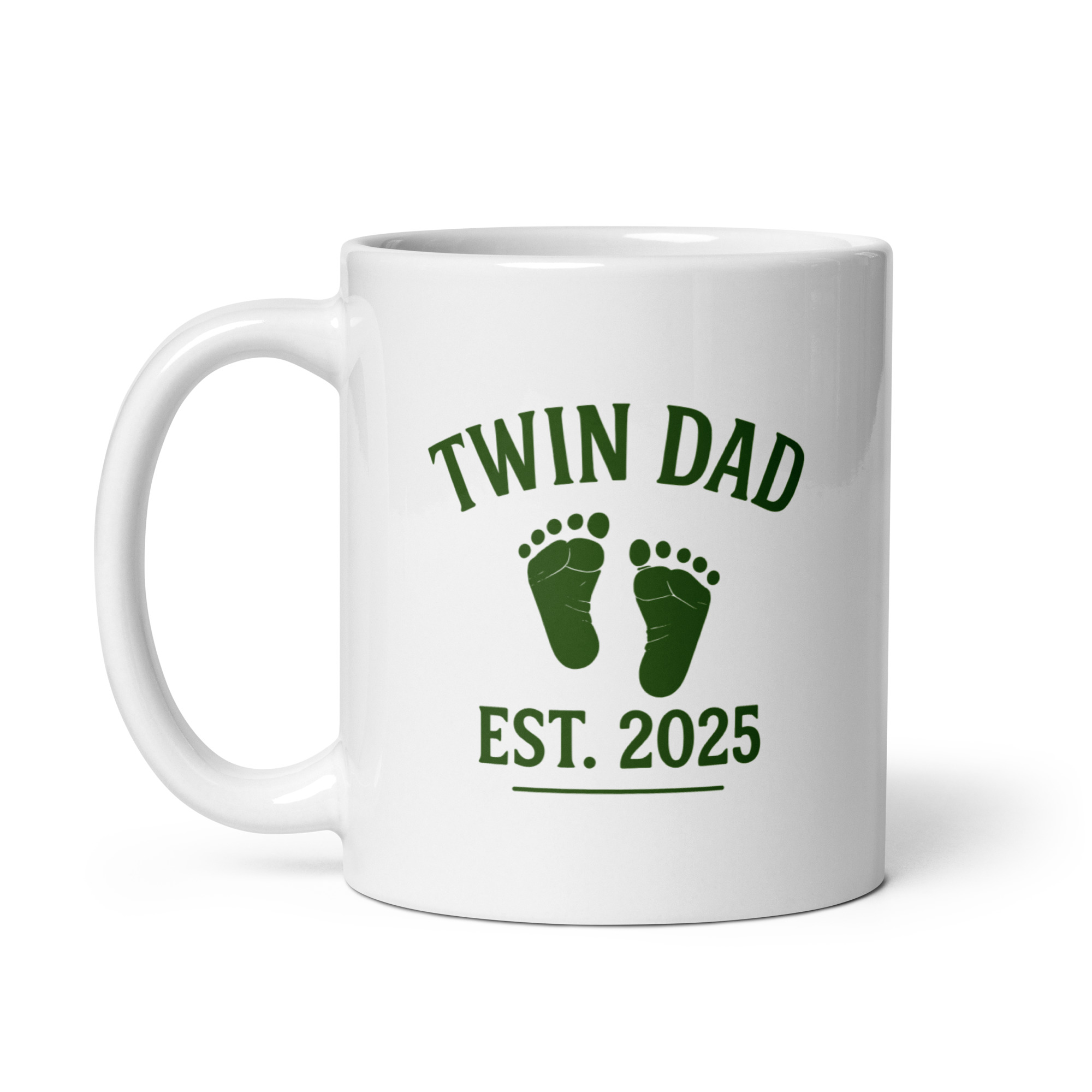 white-glossy-mug-white-11-oz-handle-on-left-68f84b1874dd1.jpg Twin Dad mug with footprints, Est. 2025