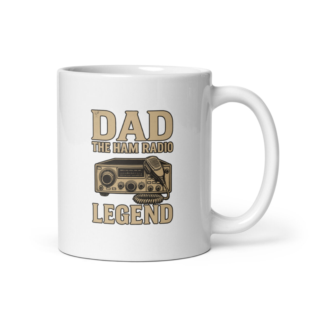 Mug with 'Dad The Ham Radio Legend' design.