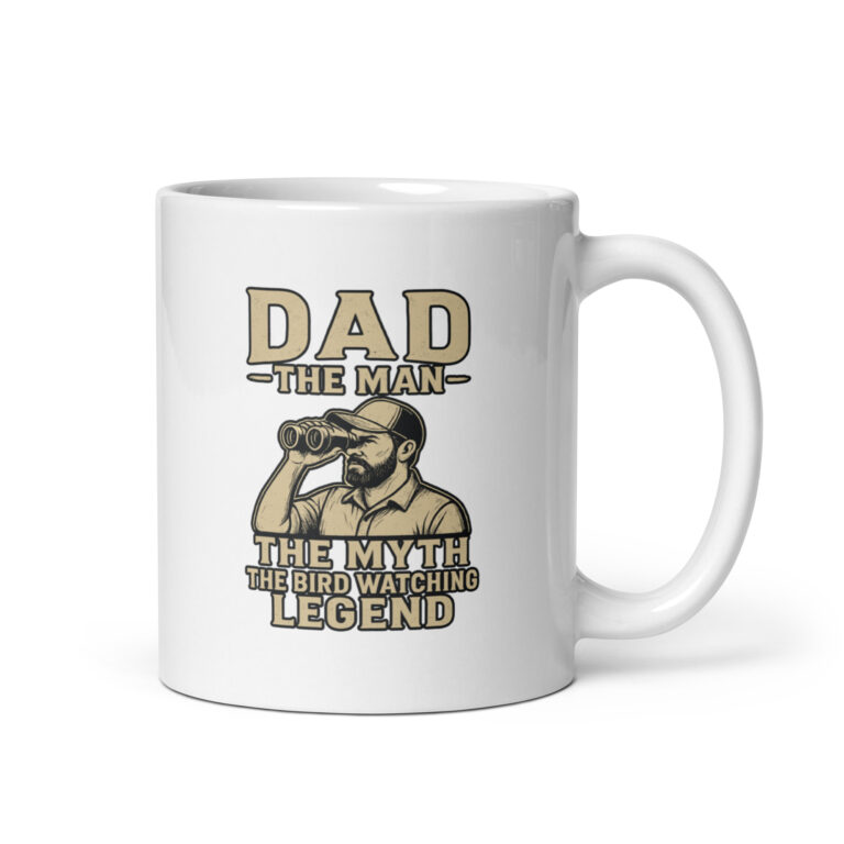 Birdwatching dad mug with quote.