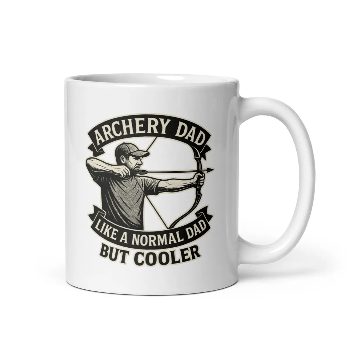 Archery Dad Ceramic Mug – Like a Normal Dad, But Cooler