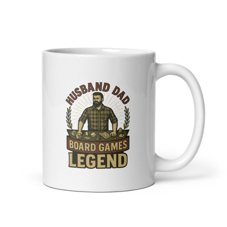 Mug with board games legend design.