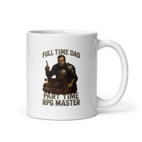Mug with knight, 'Full Time Dad, RPG Master'