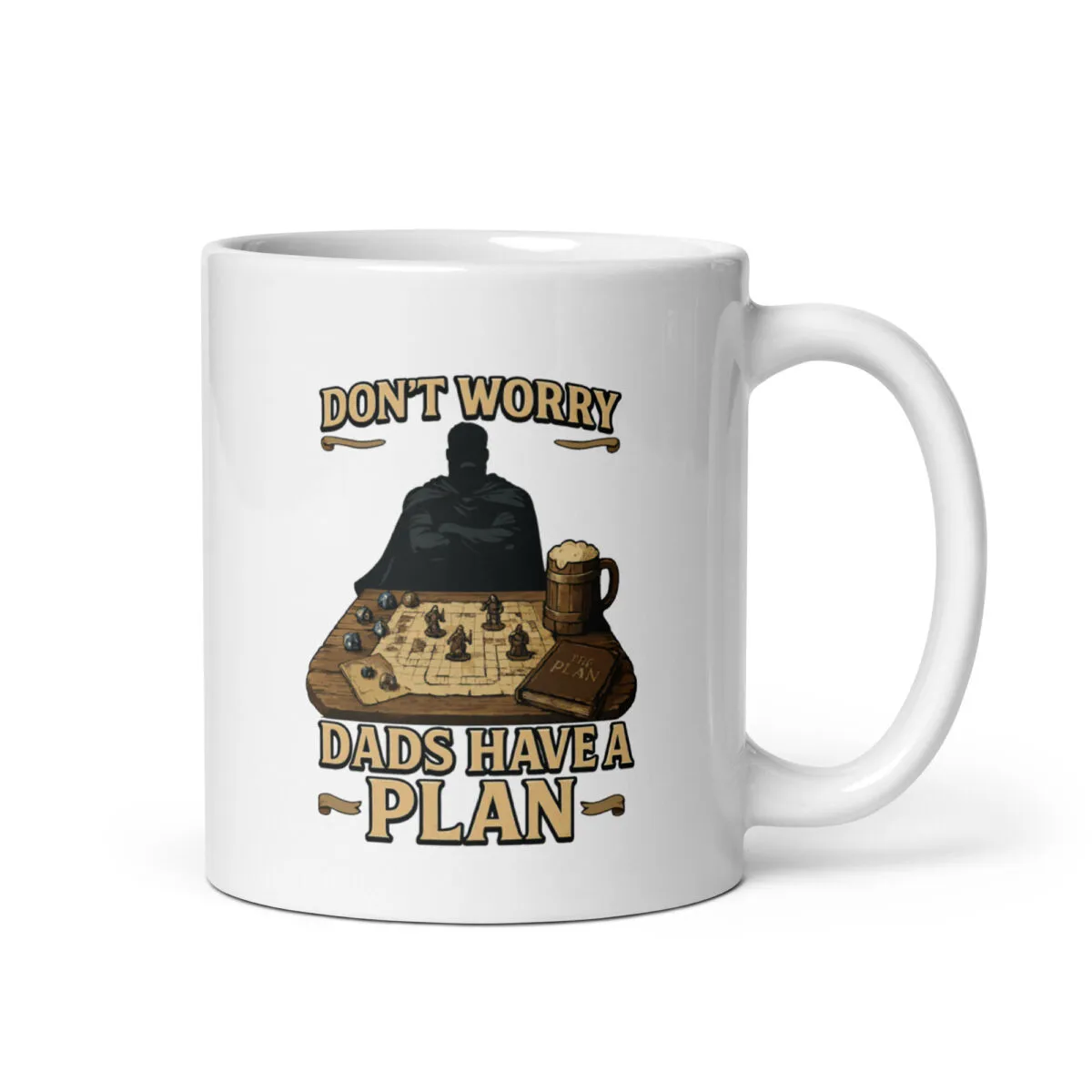 Mug with chess-playing dad design.