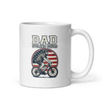 Dad cycling squad mug with American flag design