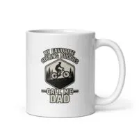 Cycling-themed mug, 'Call Me Dad' design