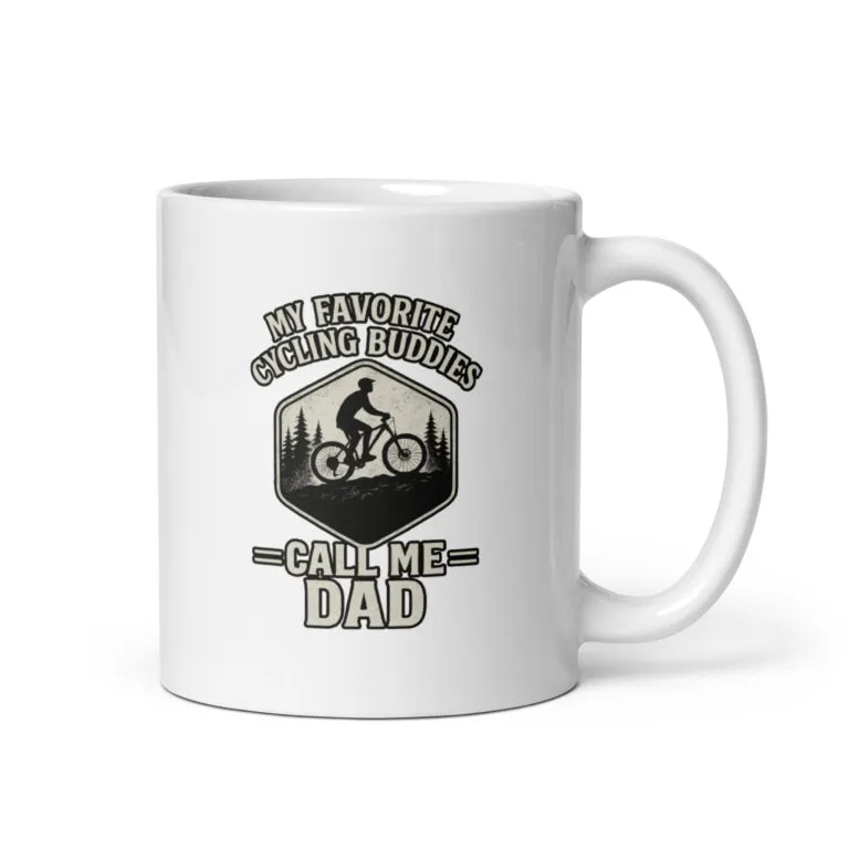 Cycling-themed mug, 'Call Me Dad' design