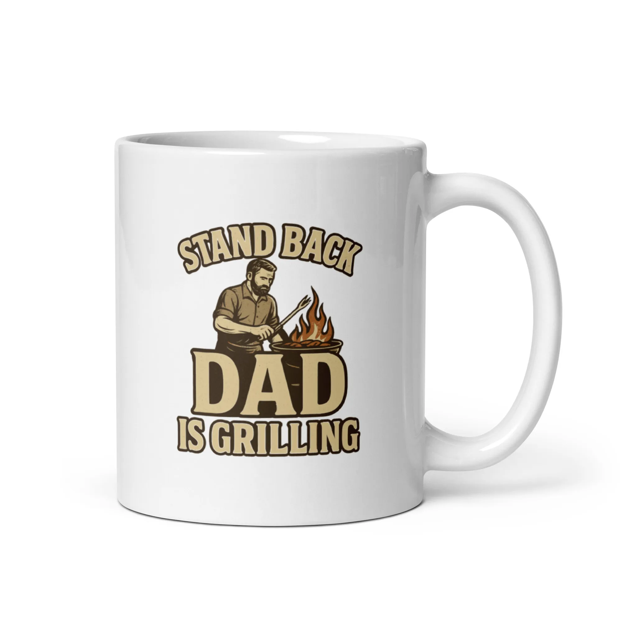 white-glossy-mug-white-11-oz-handle-on-right-68f1ce1dab1ad.jpg Mug with 'Stand Back Dad is Grilling' design.