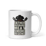 Mug with barbecue-themed design and text