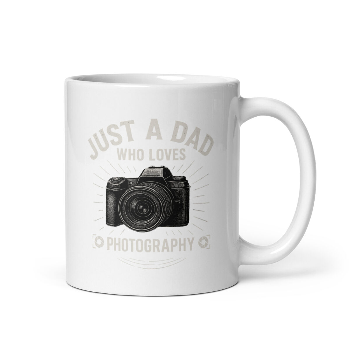 Photography-themed mug for dads who love cameras.