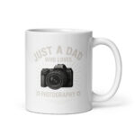Photography-themed mug for dads who love cameras.