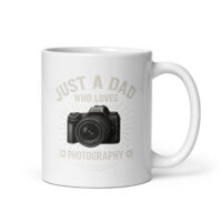Photography-themed mug for dads who love cameras.