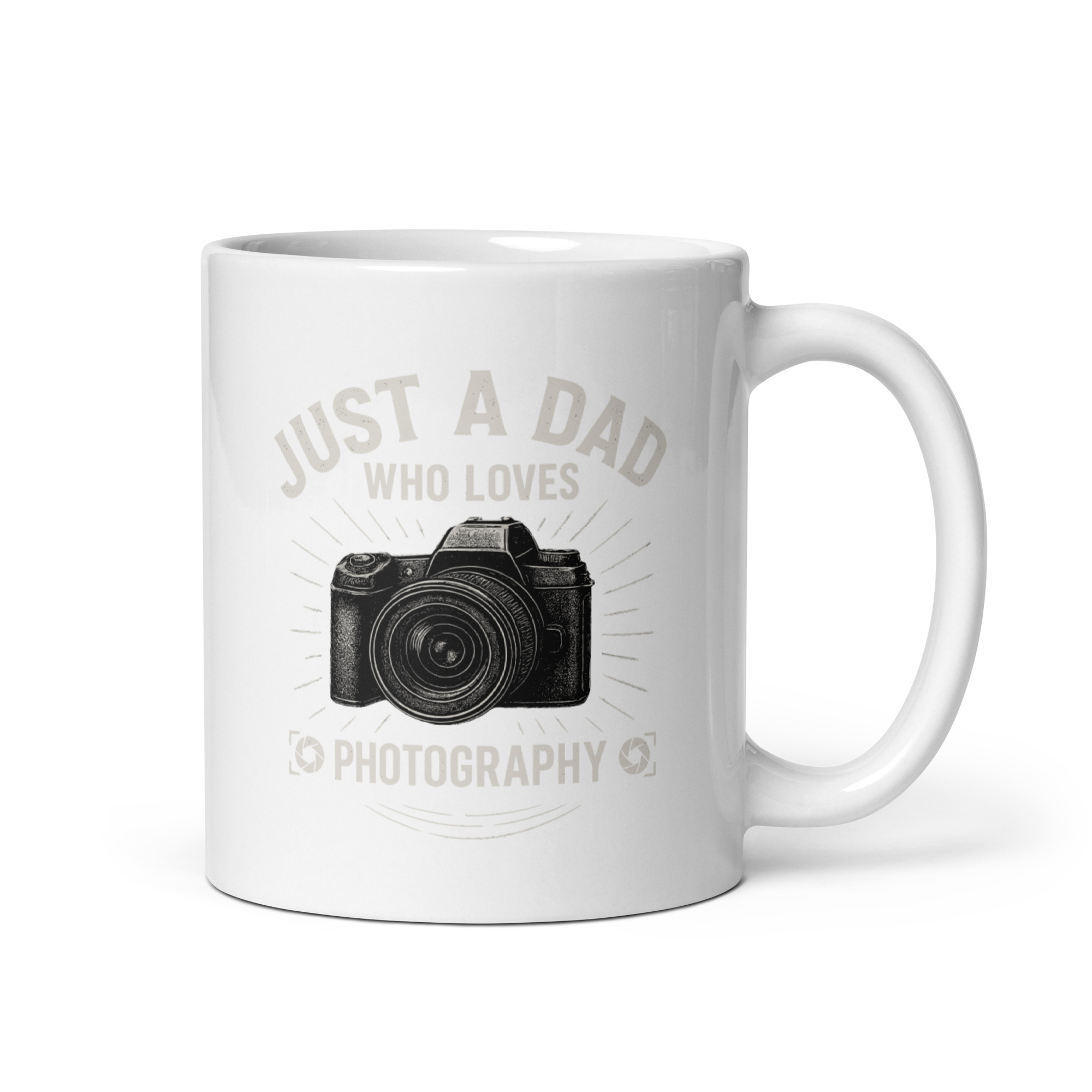 white-glossy-mug-white-11-oz-handle-on-right-68f1da5acf80c.jpg Photography-themed mug for dads who love cameras.