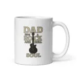 Rock and roll dad mug with guitar design