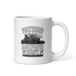 Mug with 'Father Mows Best' design