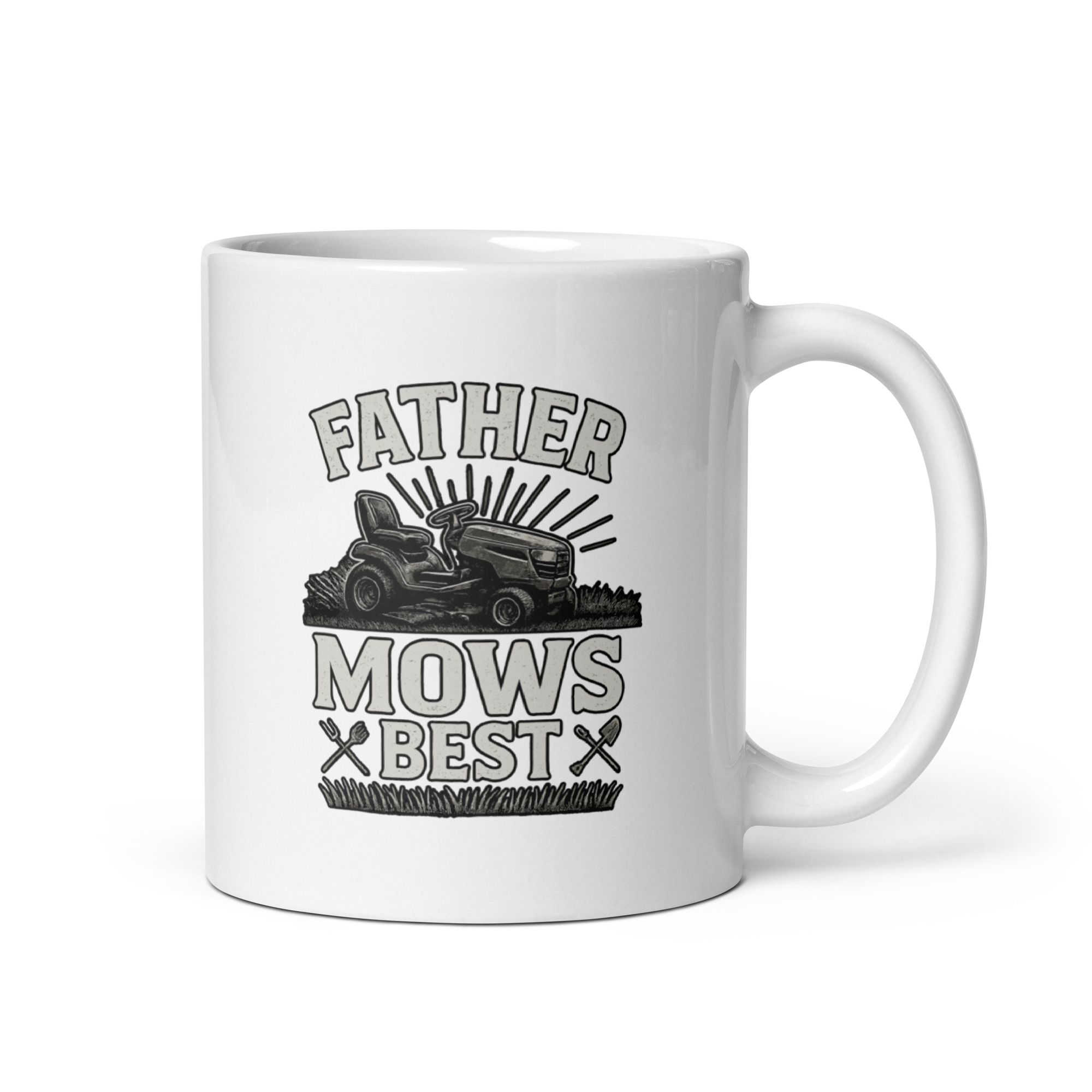 white-glossy-mug-white-11-oz-handle-on-right-68f1fae863ef8.jpg Mug with 'Father Mows Best' design