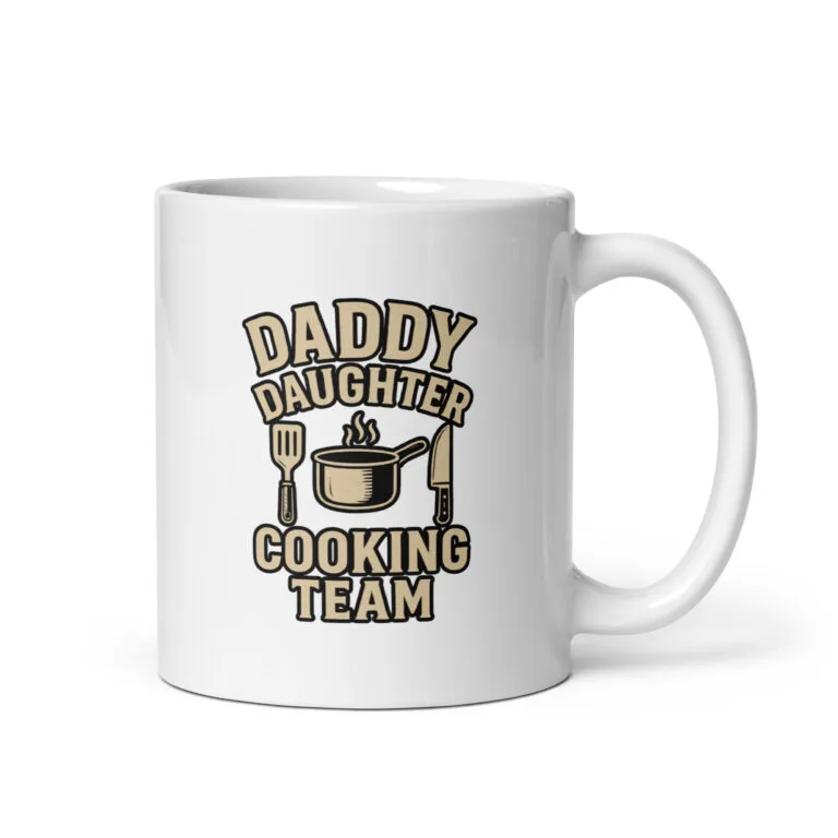 Daddy daughter cooking team mug design