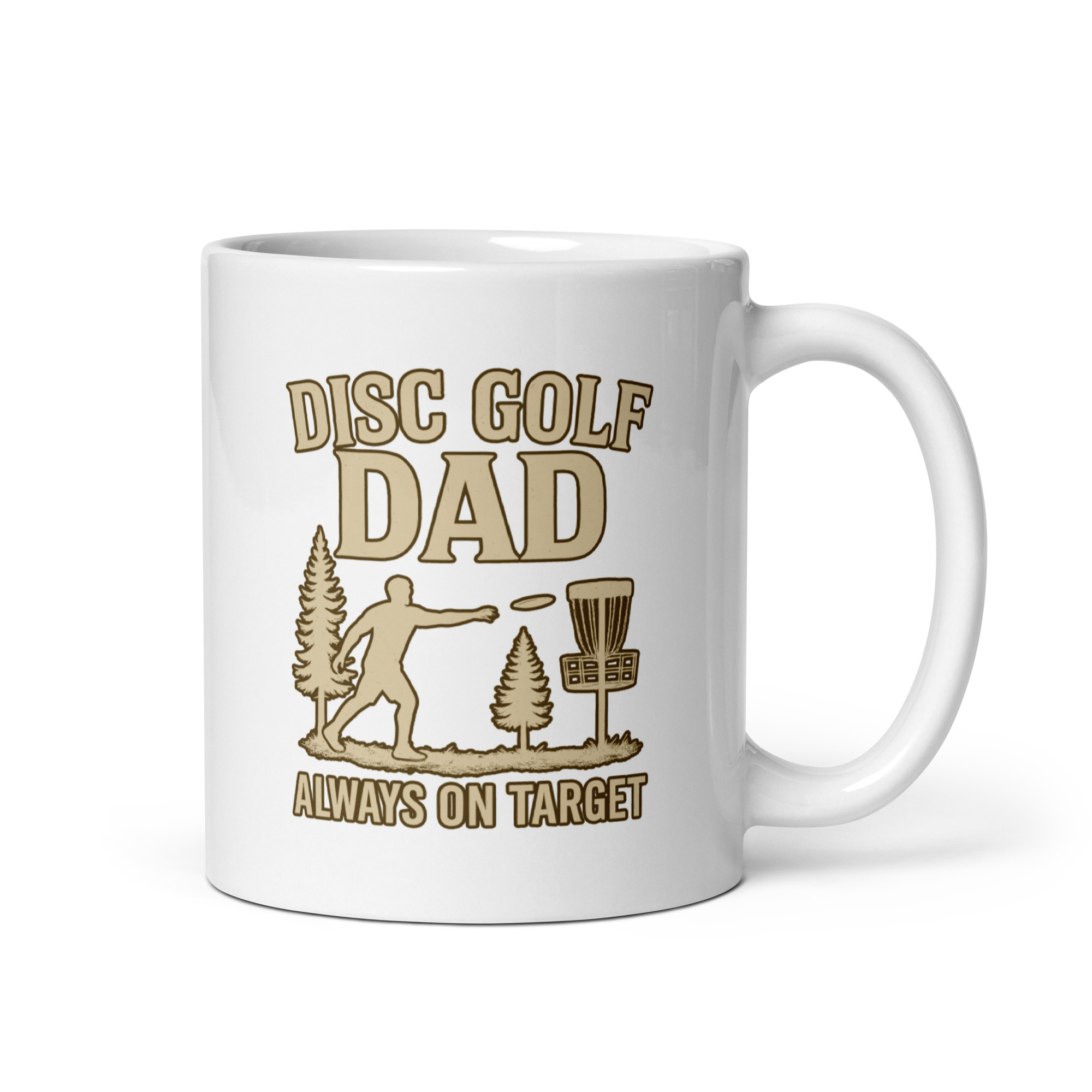 white-glossy-mug-white-11-oz-handle-on-right-68f61ac0a0b15.jpg Disc Golf Dad mug with player graphic.
