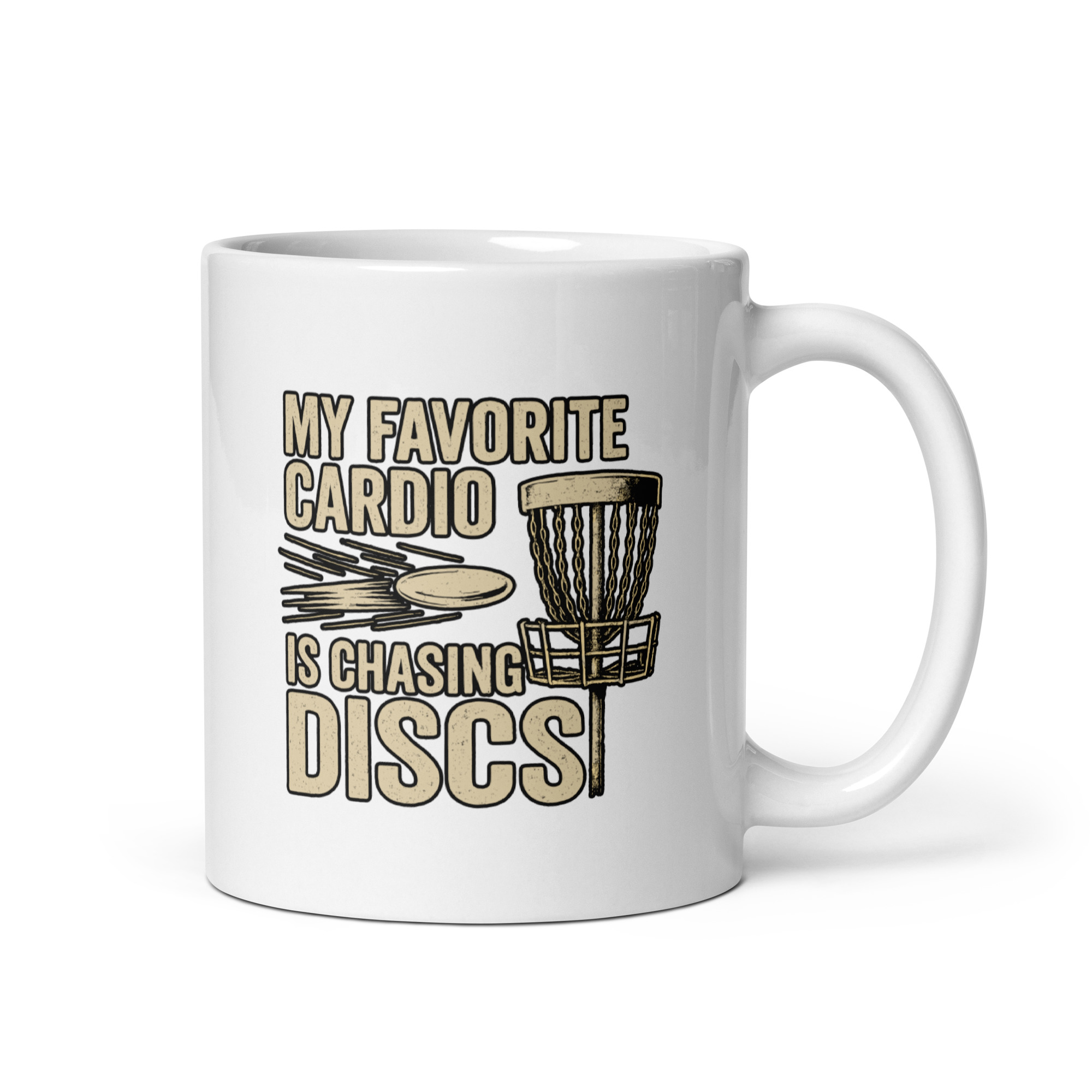 white-glossy-mug-white-11-oz-handle-on-right-68f61bf70d8d7.jpg Disc golf mug with printed quote.