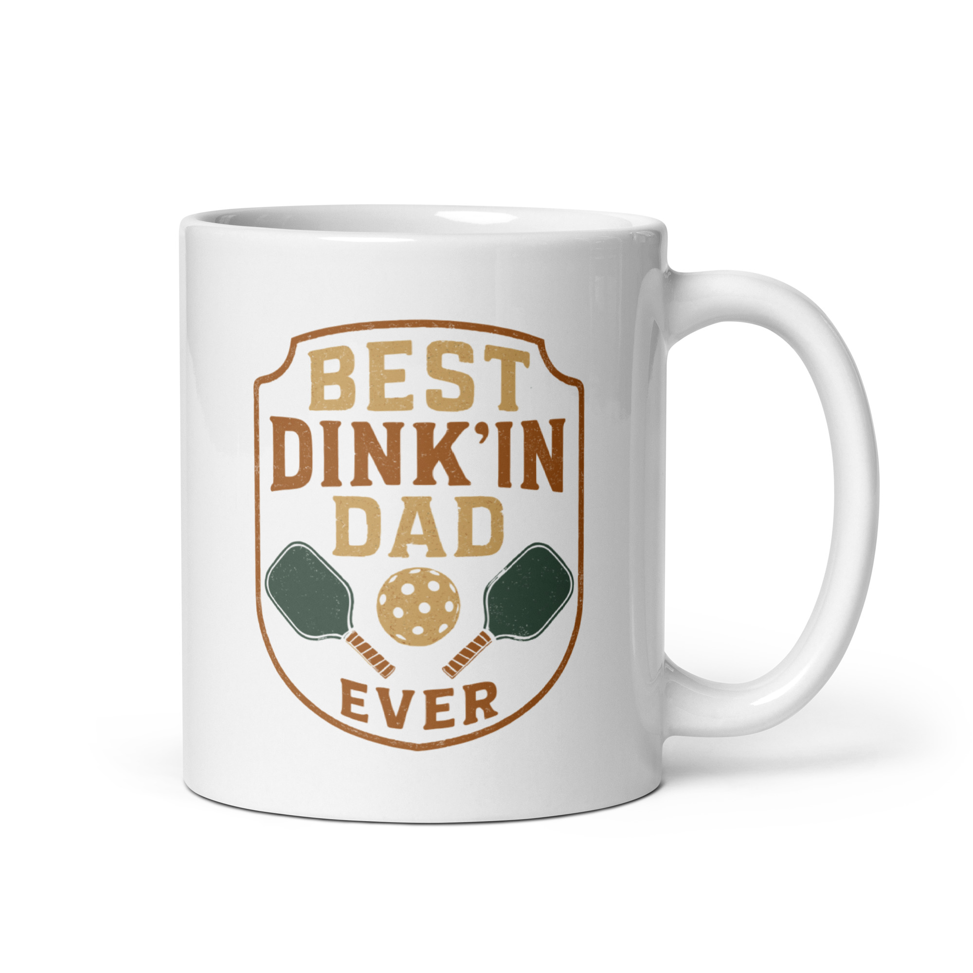 white-glossy-mug-white-11-oz-handle-on-right-68f61ff45ab9f.jpg Mug with 'Best Dink'in Dad Ever' pickleball design