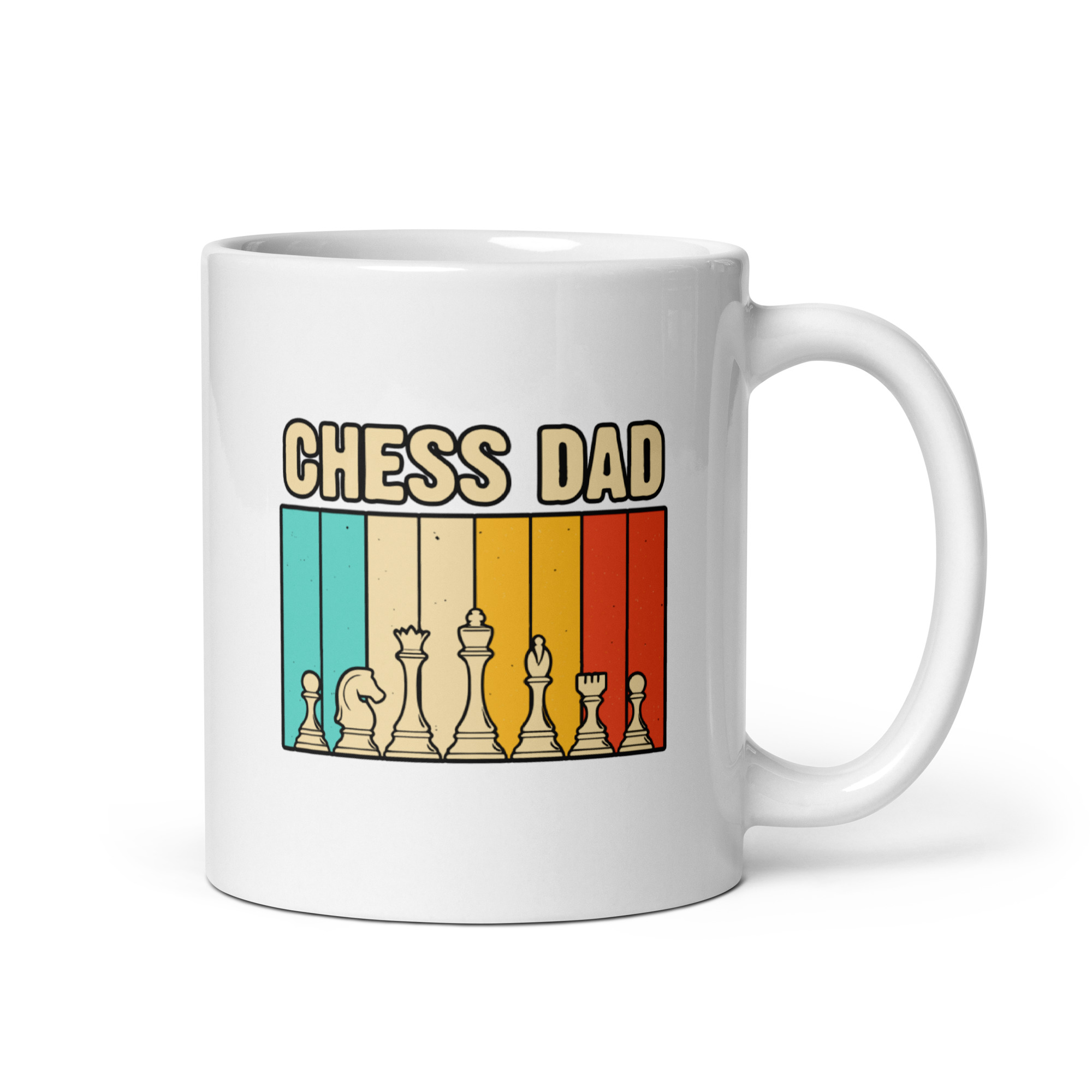 white-glossy-mug-white-11-oz-handle-on-right-68f6276f33265.jpg Chess Dad mug with colorful background and pieces.