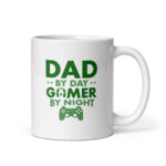 Mug with 'Dad by Day Gamer by Night'
