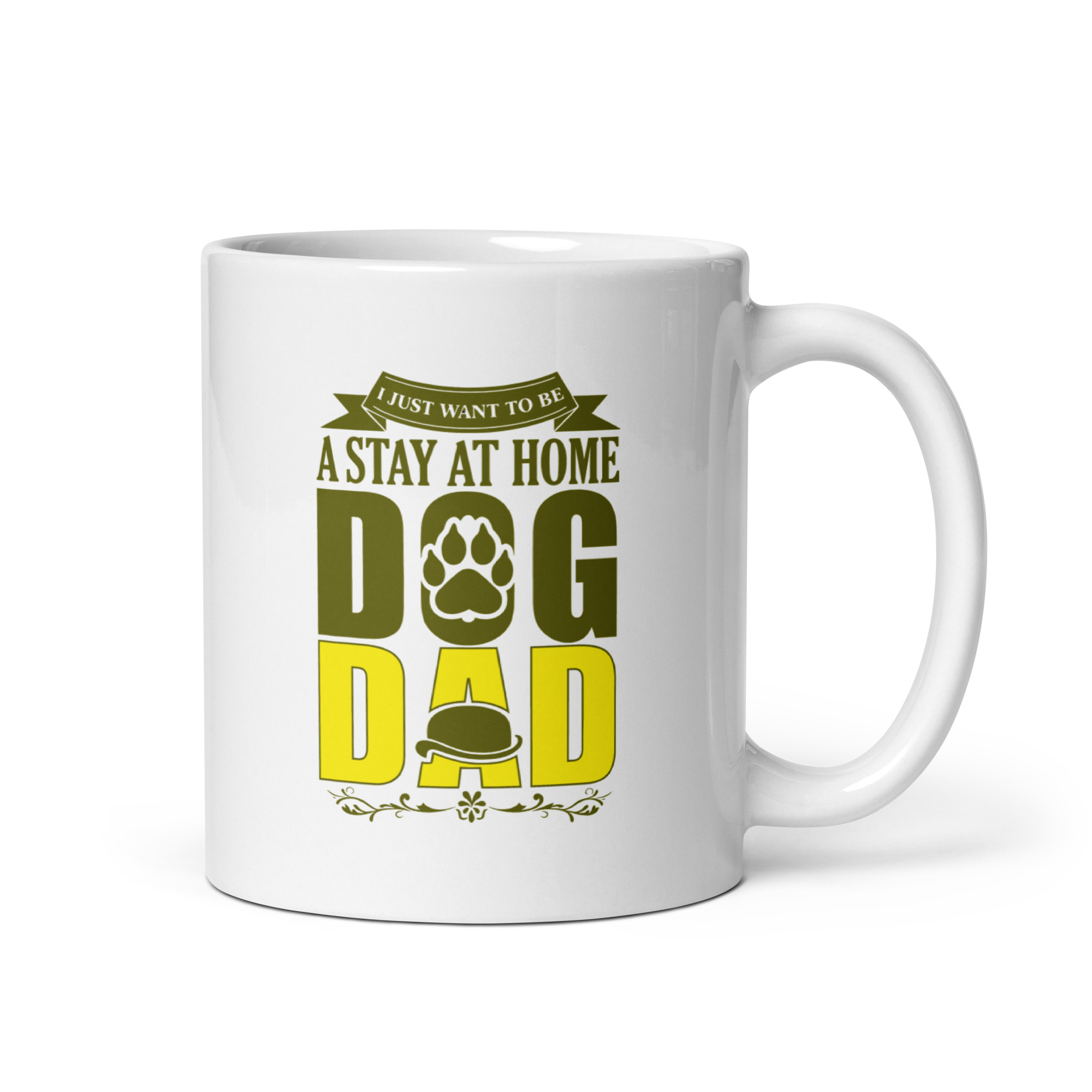 white-glossy-mug-white-11-oz-handle-on-right-68f71fc29223d.jpg White mug with stay-at-home dog dad design