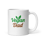 White mug with 'Vegan Dad' design