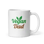 White mug with 'Vegan Dad' design