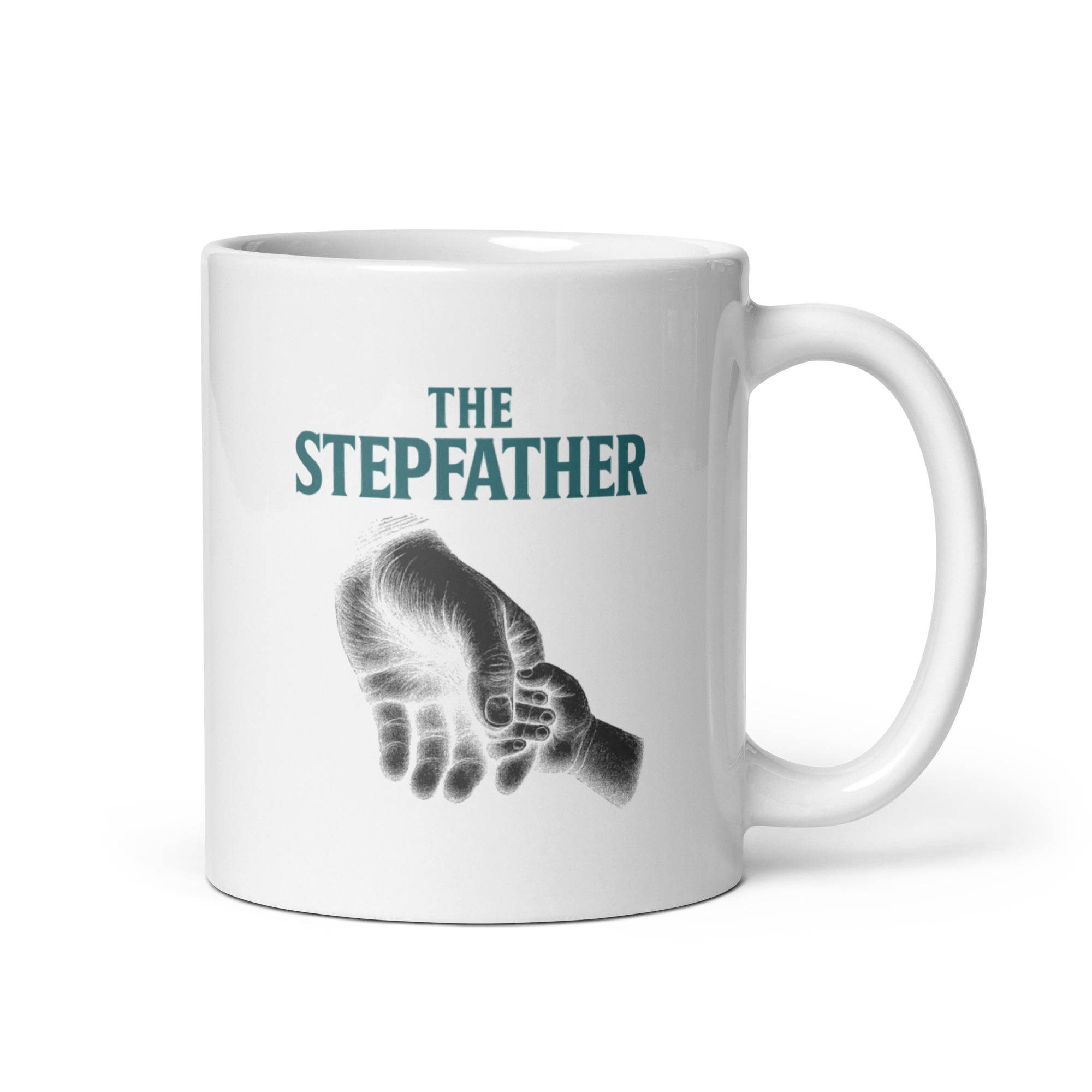 white-glossy-mug-white-11-oz-handle-on-right-68f755332be35.jpg White mug with 'The Stepfather' design.