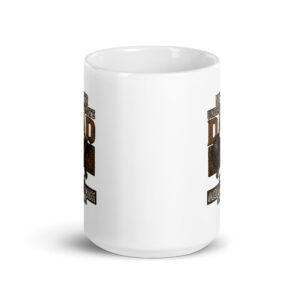 White mug with humorous dad-themed inscription