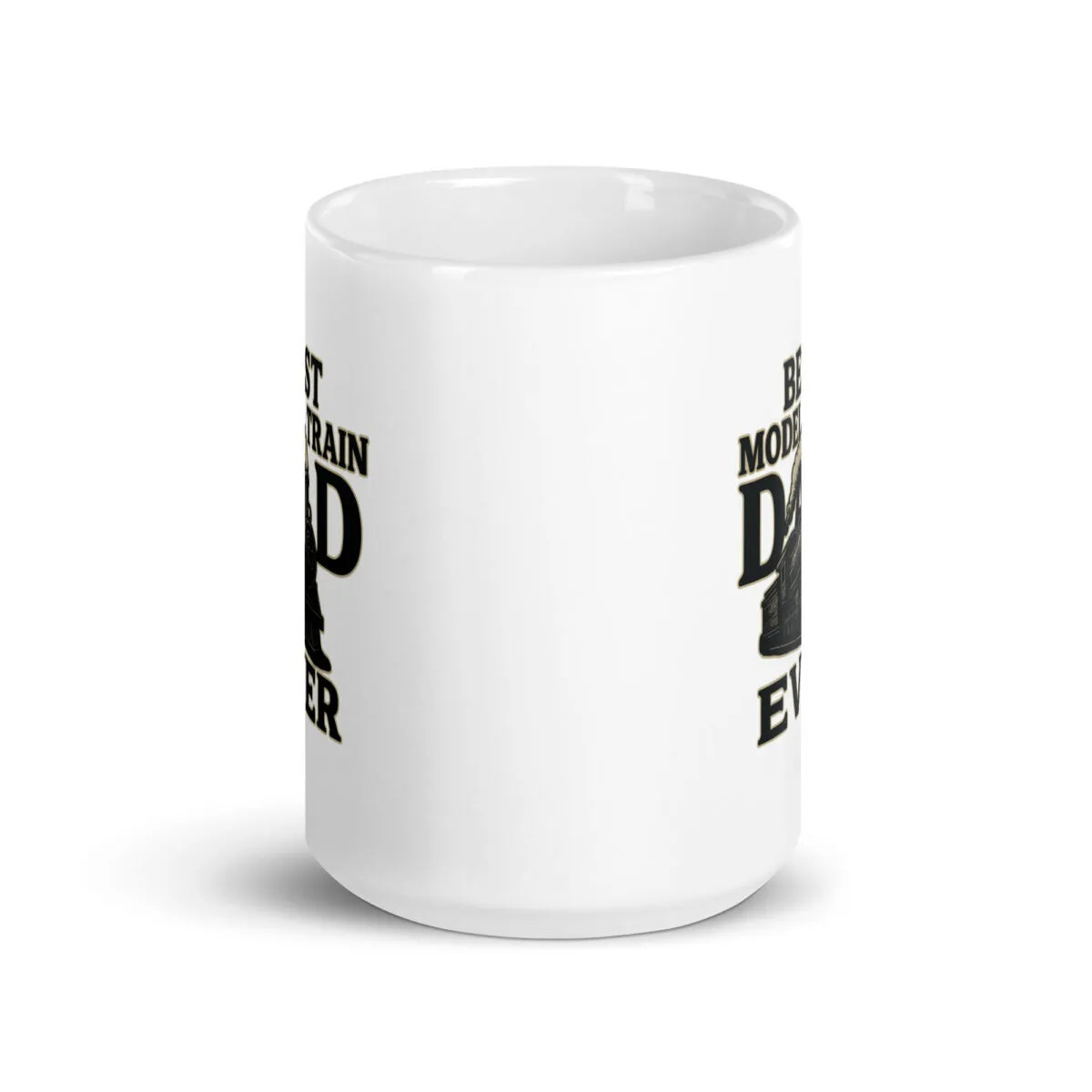 White mug with dad design print