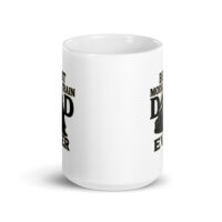 White mug with dad design print