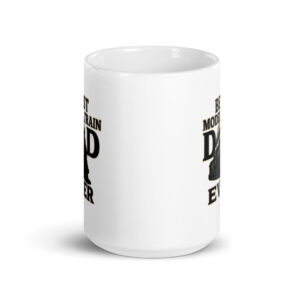 White mug with dad design print